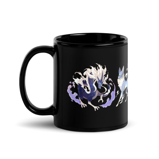 Black Glossy Mug- Camellia Creatures